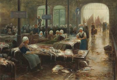 Lionel Walden The Fish Market, china oil painting image